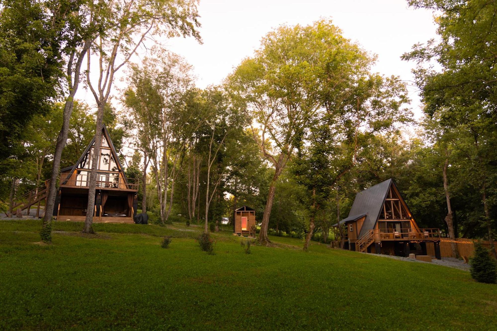 Valhalla Cabins Aframes With Hot Tubs & Sauna Cosby Экстерьер фото